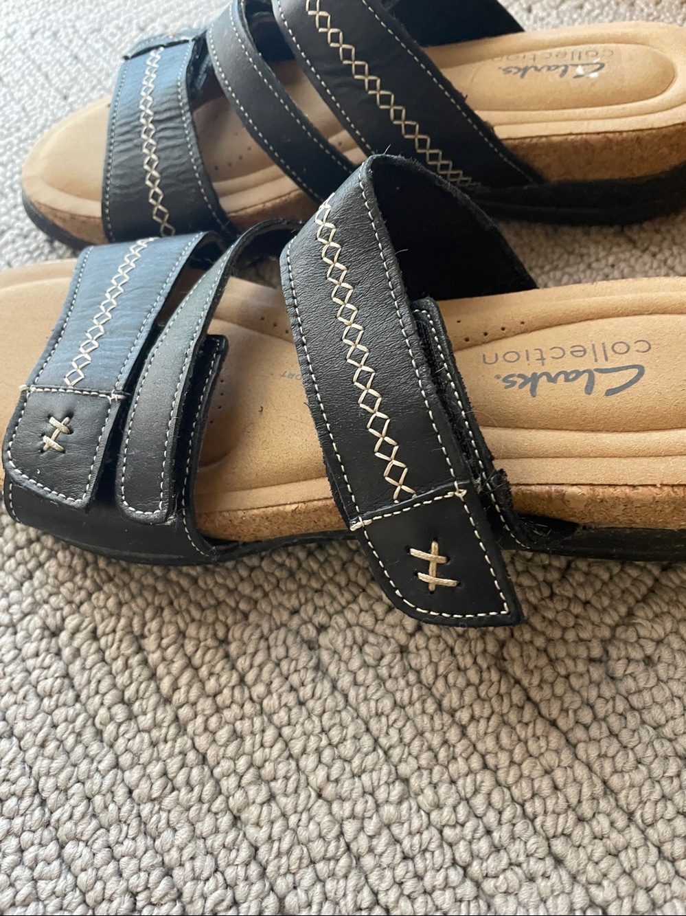 Clark Collection Women’s Black Sandals - Picture 2 of 5